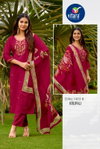 Krupali By Vitara Roman Silk Embroidery Readymade Suits Wholesale Suppliers In India